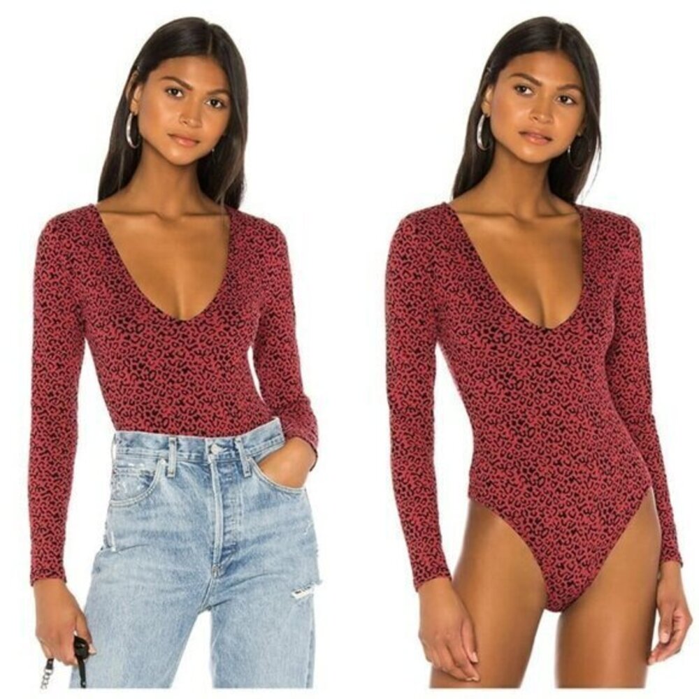 Lovers and Friends Saylor Bodysuit - Red Leopard